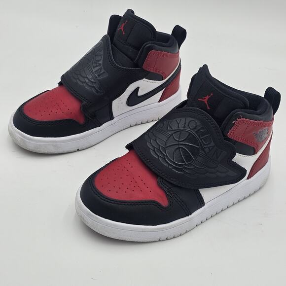 Nike Boys Sky Jordan 1 BQ7197-016 Size 12c Red Basketball Shoes Sneakers - Picture 5 of 12